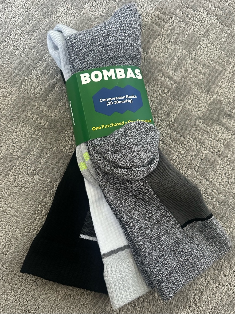 Bombas Performance Compression Knee High Socks 3 Packs L NWT